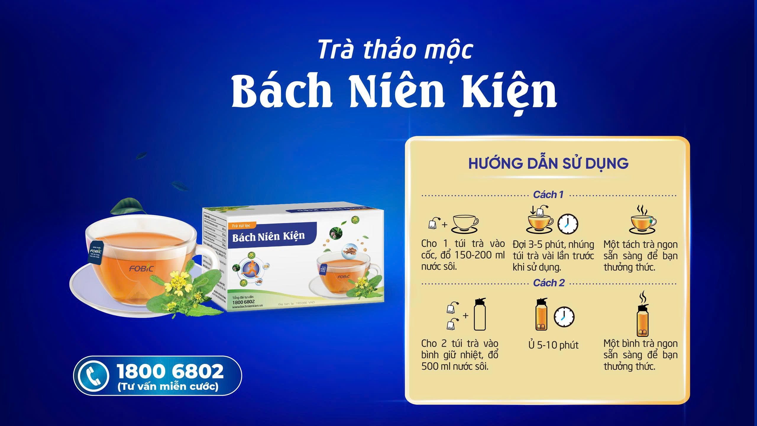 Hướng dẫn sử dụng trà Bách Niên Kiện